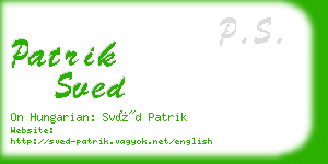 patrik sved business card